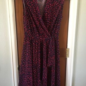 BCBG Maxazria XS Navy and Red dress